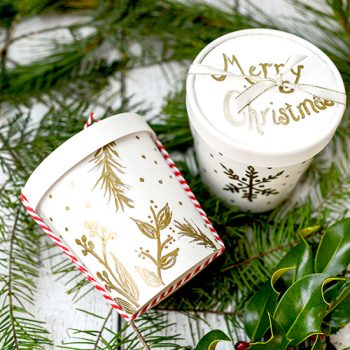 Gilded Christmas Cookie Container