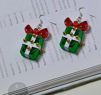 Quilled Present Earrings