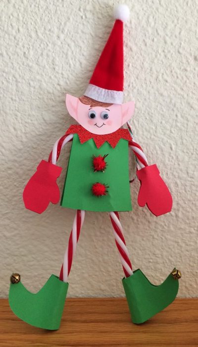Candy Cane Elf Ornament