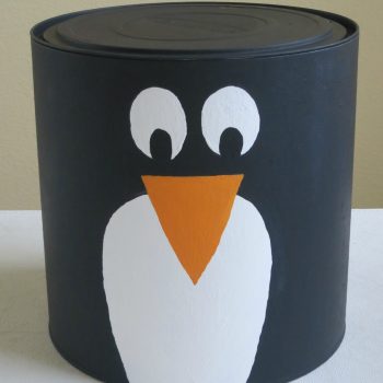 Painted Penguin Container