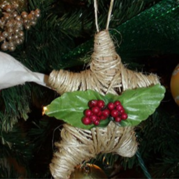 Twine-Wrapped Star Ornament