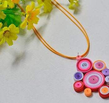 Quilled Paper Pendent Necklace