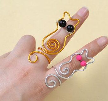 Wire-Wrapped Cat Ring