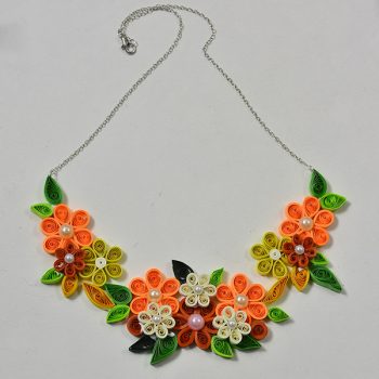 Quilled Flower Necklace