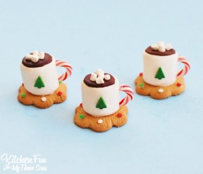 Hot Cocoa Marshmallow Cookie Cups