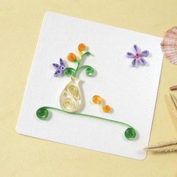 Quilled Flower Vase Card