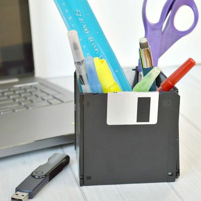 Computer Diskette Pencil Cup