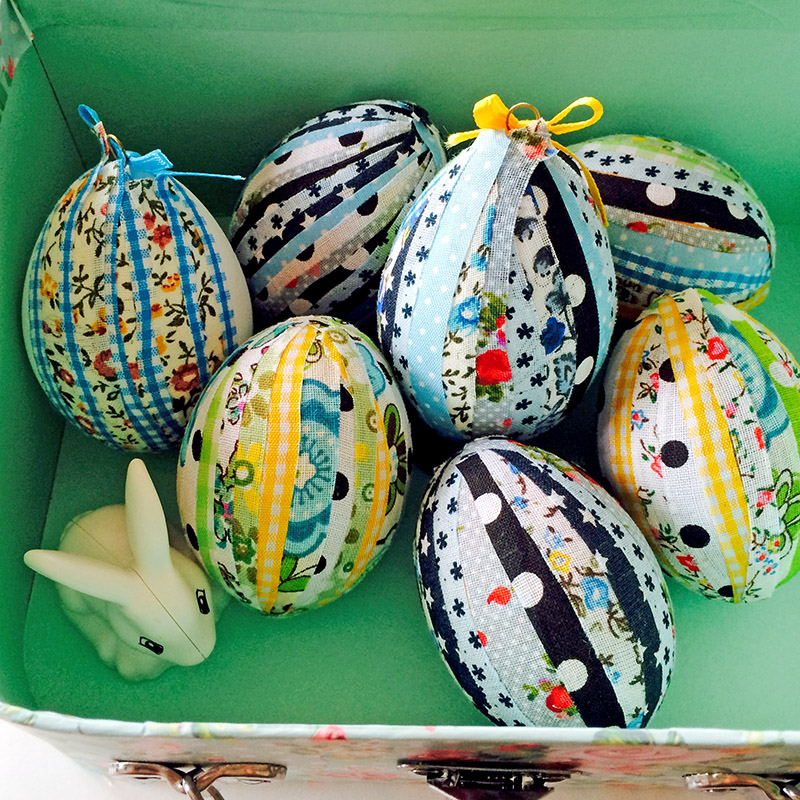 No Sew Patchwork Easter Eggs