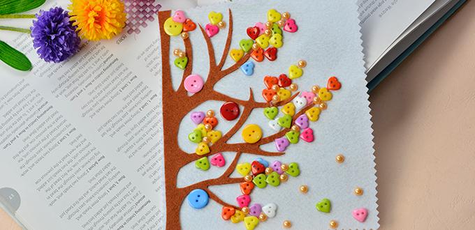 Pandahall Tutorial on How to Make Colorful Button Trees for Kids