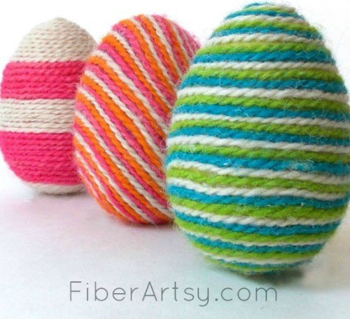 Yarn-Wrapped Easter Eggs | Fun Family Crafts