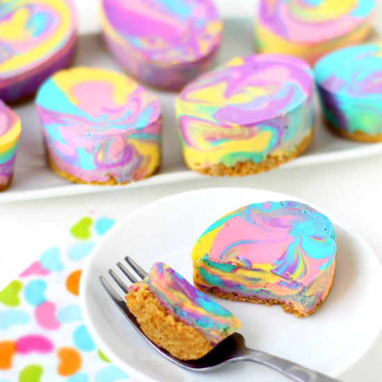 Brighten up your Easter dessert table by serving Tie-Dye Cheesecake Easter Eggs.