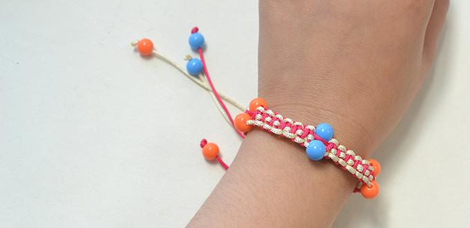 How to Make Nylon Threads Friendship Bracelet with Acrylic Beads