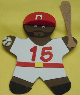 Turn a gingerbread man into your favorite baseball player!