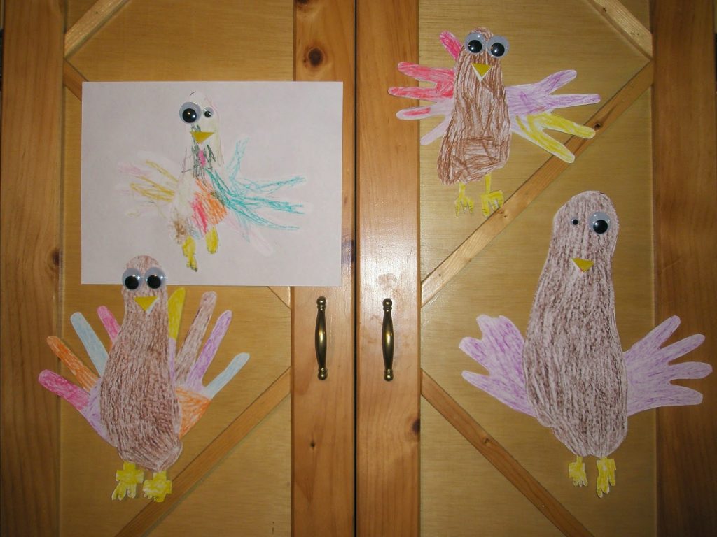 footprint/handprint turkeys for the whole family!