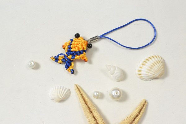 Pandahall Tutorial on How to Make a Yellow Thread Woven Fish Hanging Ornaments
