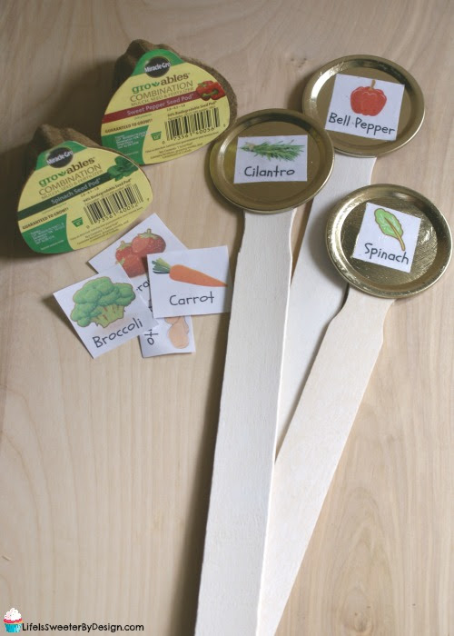 DIY Garden Marker Stakes will keep your garden organized! These are simple for kids to make and you can grab some free printables to make it even easier!