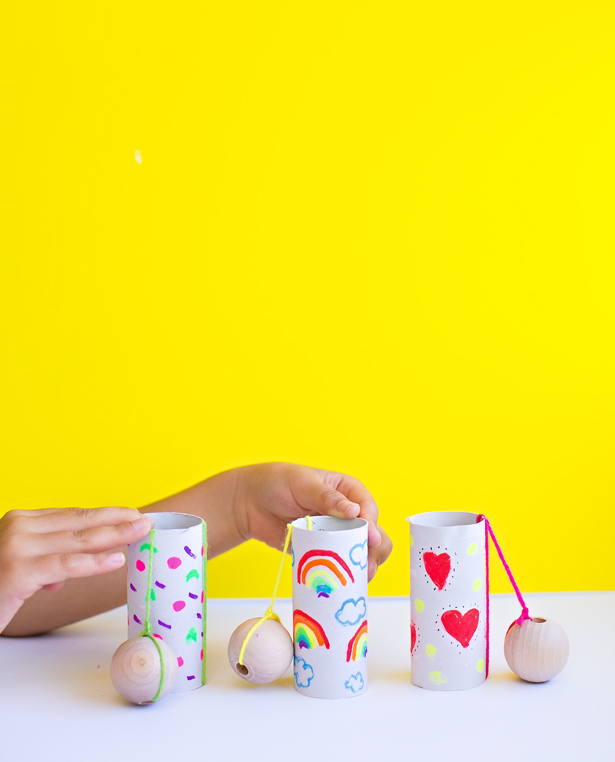 DIY Recycled Paper Tube Ball and Cup Toy