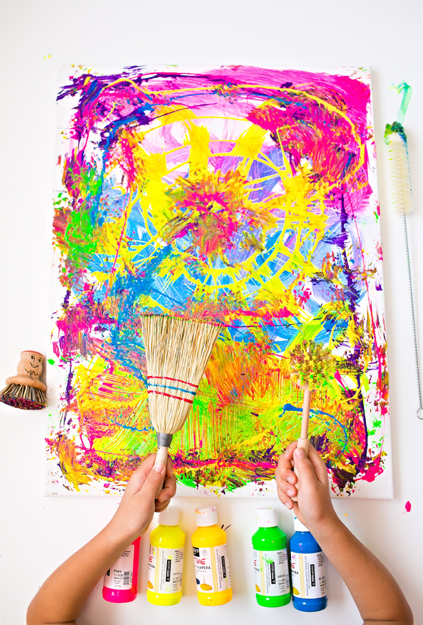 painting-with-unusual-brushes-fun-family-crafts