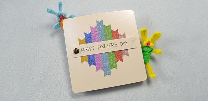 Free Instructions on Making a Happy Father's Day Card with Washi Tape