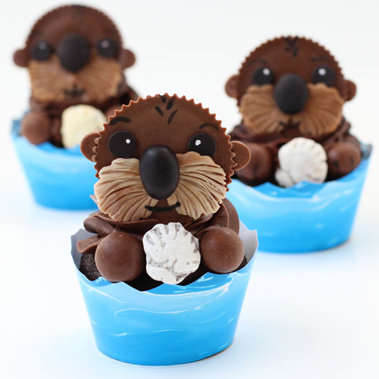 Finding Dory Sea Otter Cupcakes