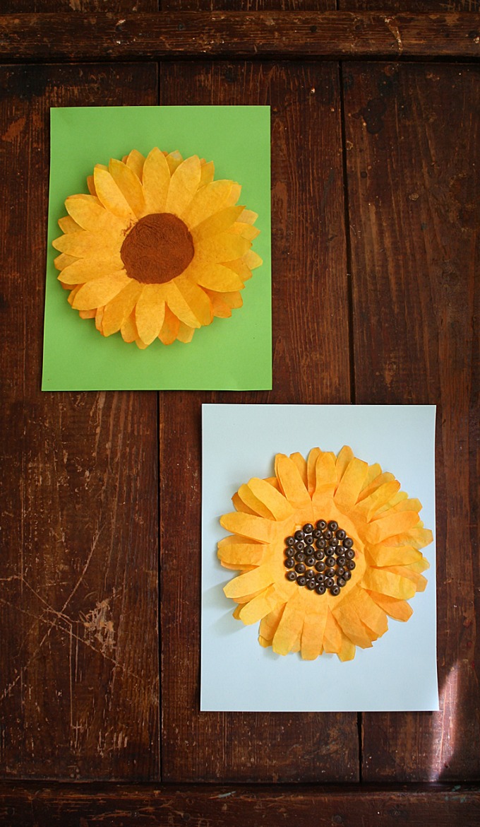 Coffee Filter Sunflower Fun Family Crafts