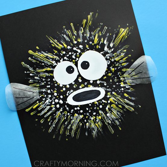 This adorable pufferfish was made using a bouncy ball!