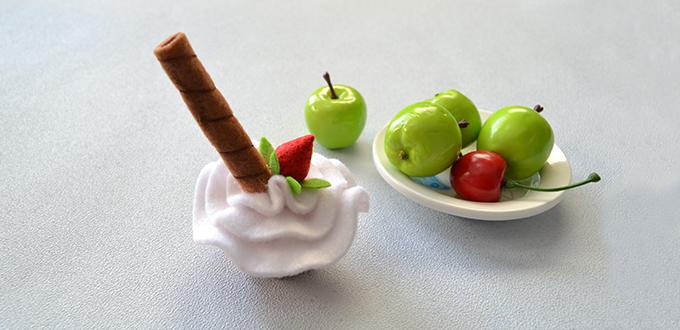 Easy DIY Home Decor Ideas - How to Make Felt Strawberry Ice Cream Crafts