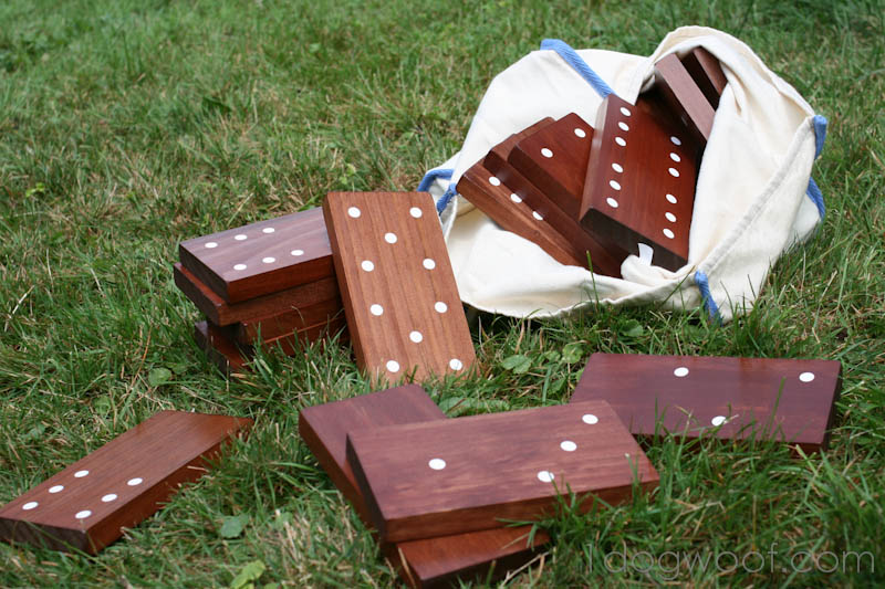These oversized dominoes are great fun for the backyard.