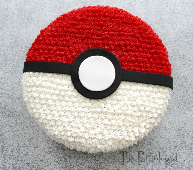  make a Pokeball cake! It uses a star tip and is easy enough for kids