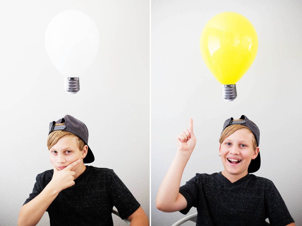Capture those "light bulb moments" with this easy craft!