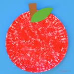 Sponge Painted Paper Plate Apple | Fun Family Crafts