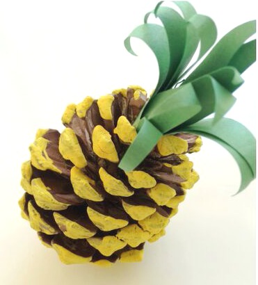 Turn a pinecone into a pineapple!
