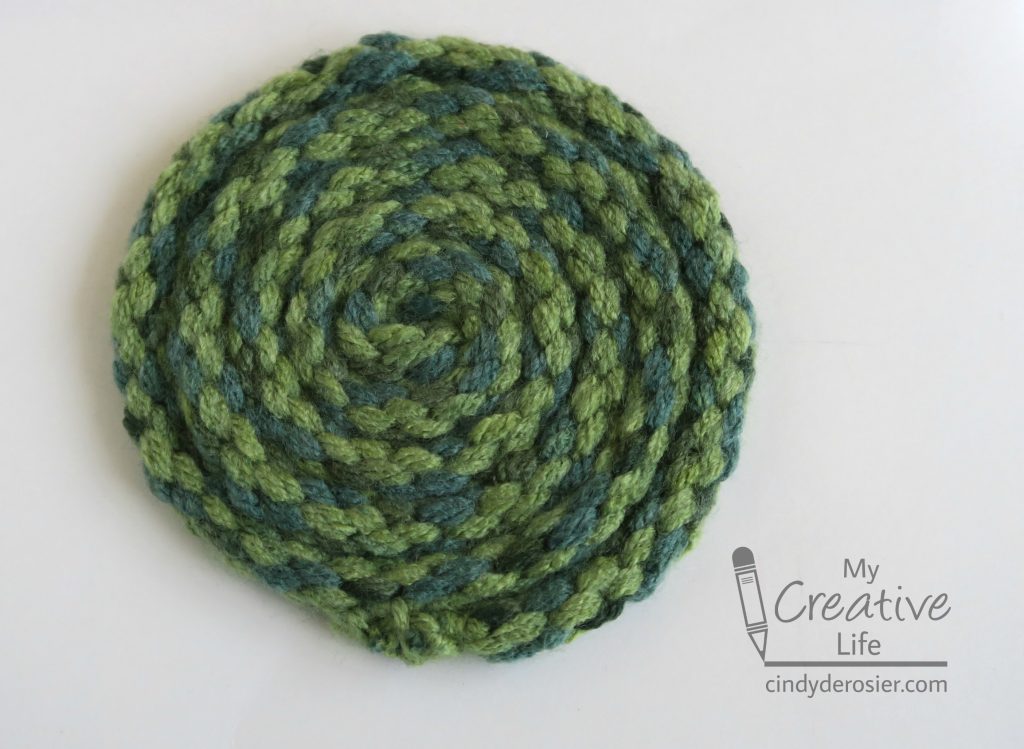 Make trivets or coasters from braided yarn.