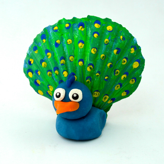 Seashell Peacock  Fun Family Crafts