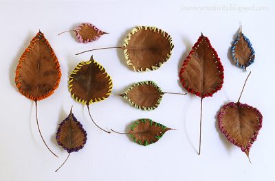 Sewn Leaves | Fun Family Crafts