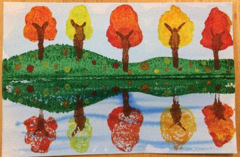 Fall Landscape Painting | Fun Family Crafts