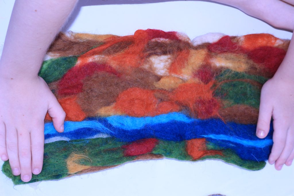 Make a beautiful, durable, no sew wool play mat!