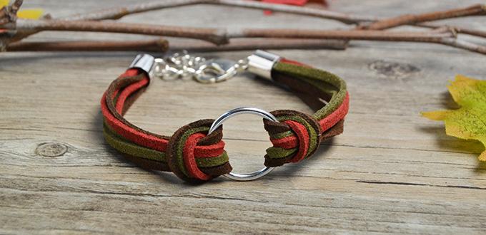 Pandahall Easy Project- How to Make Simple Suede Cord Bracelet within Two Steps