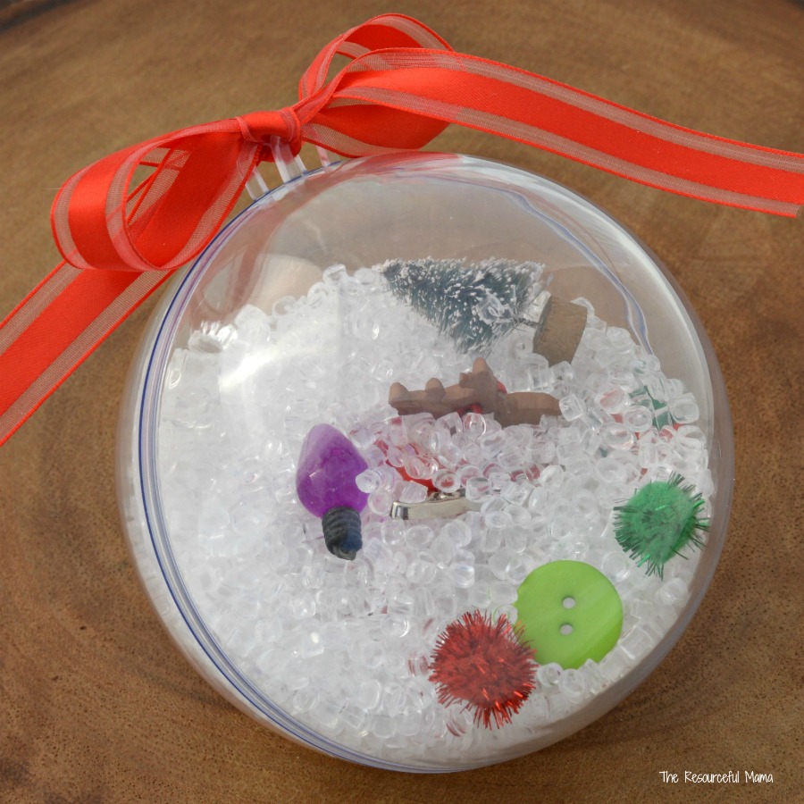 Kids love shaking their I Spy Ornaments and finding all the treasures hidden in their ornament.