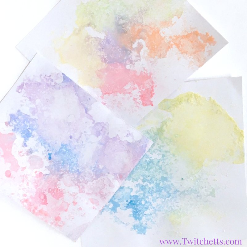 Colored Salt Snow Art - Winter Crafts for Kids a fun Process art Project for kids of all ages, from toddler, to preschool, and up through adults!