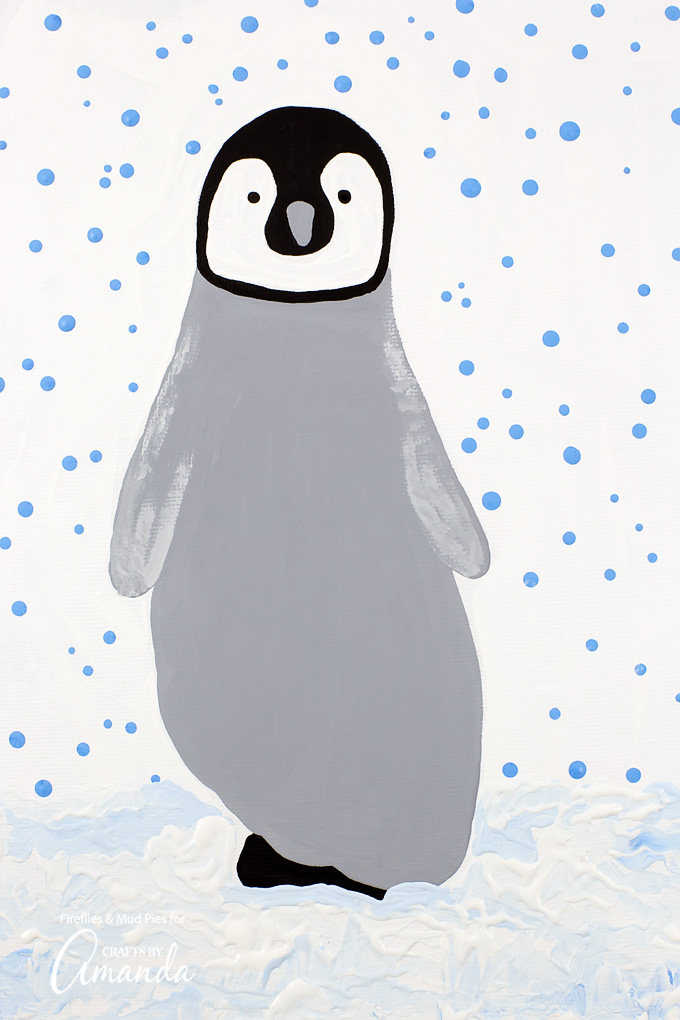 Just put your foot on paper and BAM! Adorable penguin!