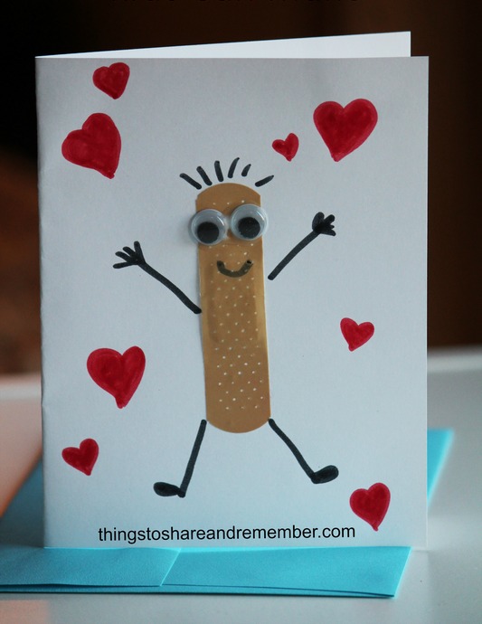 a bandaid card that shows you care