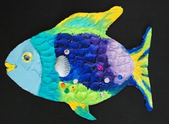 Mixed Media Rainbow Fish | Fun Family Crafts