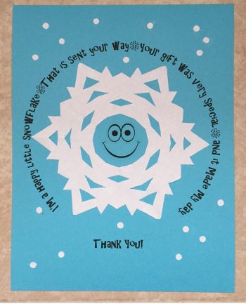 Printable Snowflake Thank You Note | Fun Family Crafts