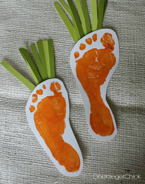 Footprint Carrots  Fun Family Crafts