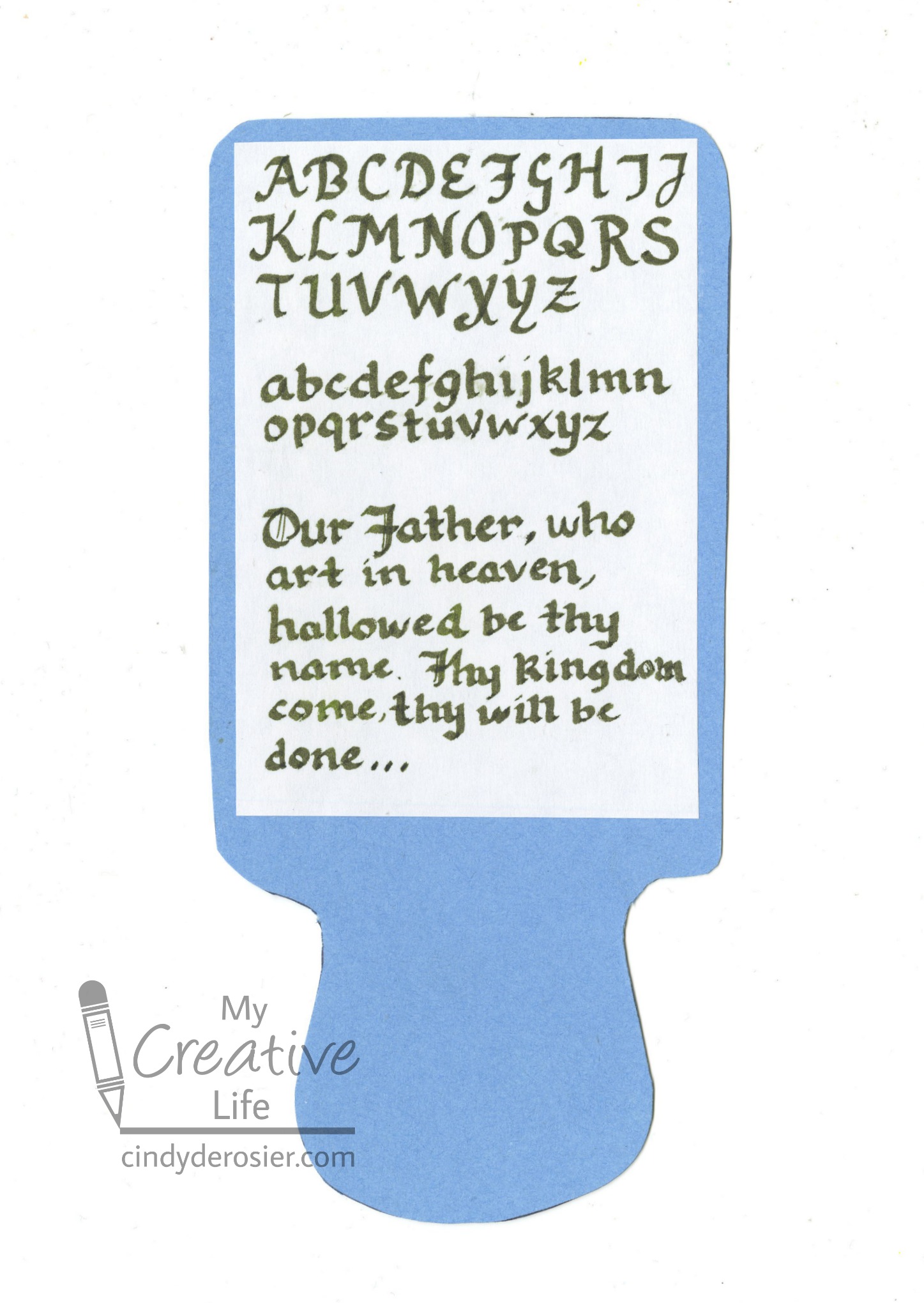 Colonial Hornbook with Quill Pen Calligraphy Fun Family Crafts