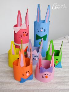 Cardboard Tube Bunny Rabbit Family 