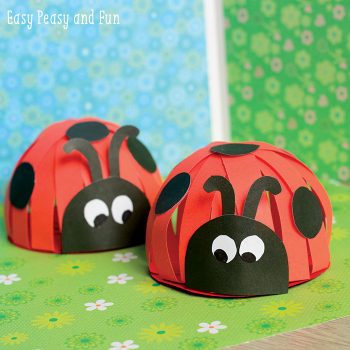 Ladybug Craft: Magnets Made from Fabric Scraps - Crafts by Amanda