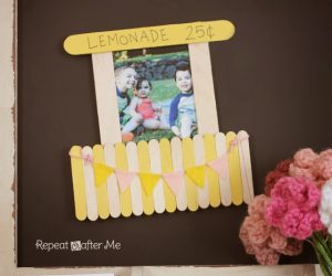 Lemonade Stand Magnetic Picture Frame | Fun Family Crafts