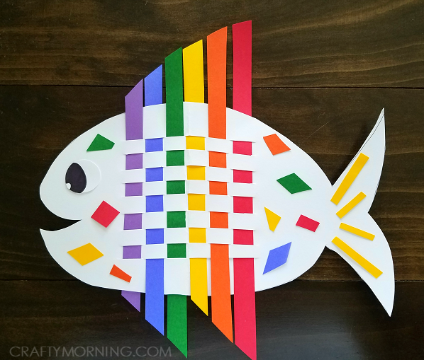 Weaving Rainbow Fish Fun Family Crafts